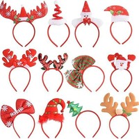 Serre-tête de Noël transfrontalier de style nouveau, accessoire de cheveux festif pour fête, décoration d'arbre de Noël, motif Père Noël, fait main