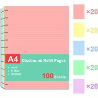 Cuaderno de Espiral con Tapa de PVC, Hojas A4 Rayadas, para Notas y Recambios de Planificador