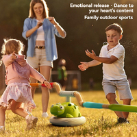 Jouets de sport 3 en 1 Jeu de corde à sauter Lanceur de dinosaures Cartoon Anneau Lancer Jeux de sports de plein air pour enfants et adultes