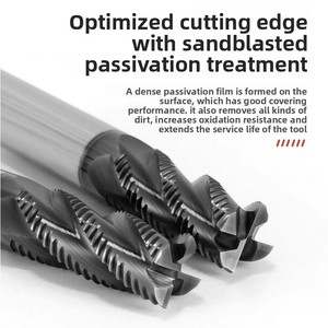 4 Flute HSS Roughing <strong>End</strong> <strong>Mill</strong> TiAlN Coated CNC Milling Cutter 6-32mm for Steel Aluminum - Product Image 5