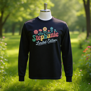 T-shirt à manches longues avec nom personnalisé vintage en édition limitée Stephanie - Product Image 3