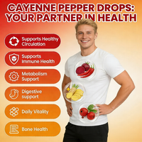 Suplemen Cair Cabai Cayenne, Hawthorn, Bit, Kunyit, Vitamin K2+D3, Dukungan OEM