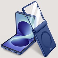 Coque de téléphone en verre trempé transparent anti-rayures avec charnière magnétique et protection anti-chute en plastique pour Samsung Z Flip 8 7 – Offre Spéciale