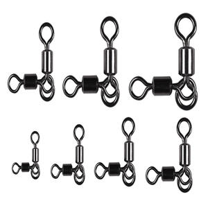 Mousqueton pivotant en acier inoxydable noir 40*30 30*20 20*10 10*1 1*2 2*3 3*4 4*5 5*6 pour accessoires de pêche en eau salée - Product Image 2