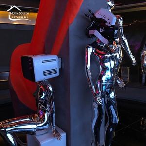 Scultura Luminosa in Vetro e Acciaio, Dea Sexy con Base Vuota, Stile Cyberpunk, Decorazione per Bar, Night KTV, Ornamenti da Pavimento - Product Image 2