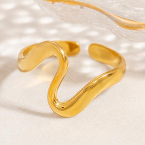 Fashion <b>Rings</b> Geometric Gold Plated Women's Daily Wear Minimalist Design - Product Image 4