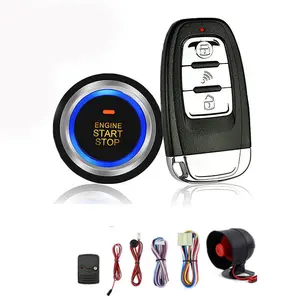 Pequeño teléfono APP control PKE Push START sistema de alarma de coche con arranque remoto del motor