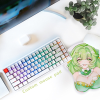Tapis de souris personnalisé avec impression par sublimation sur tissu, repose-poignets 3D en gel de silice antidérapant, tapis de souris anime