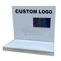 Support de présentation de casque sans fil personnalisé pour comptoir, avec écran LED, en acrylique, pour la vente au détail