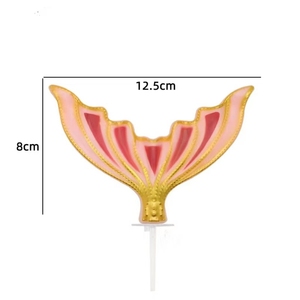 Sous le thème de la mer <span class=keywords><strong>2</strong></span> couleurs queue de sirène Cupcake <span class=keywords><strong>Toppers</strong></span> pour la décoration d'anniversaire des enfants articles de cuisson - Product Image 2