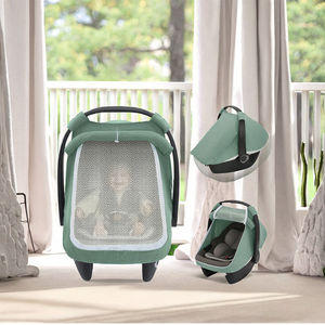 Nouvelle conception, housse de siège <span class=keywords><strong>auto</strong></span> pour bébé en coton respirant toutes saisons, auvent chaud avec fenêtre en filet pour bébés - Product Image 5