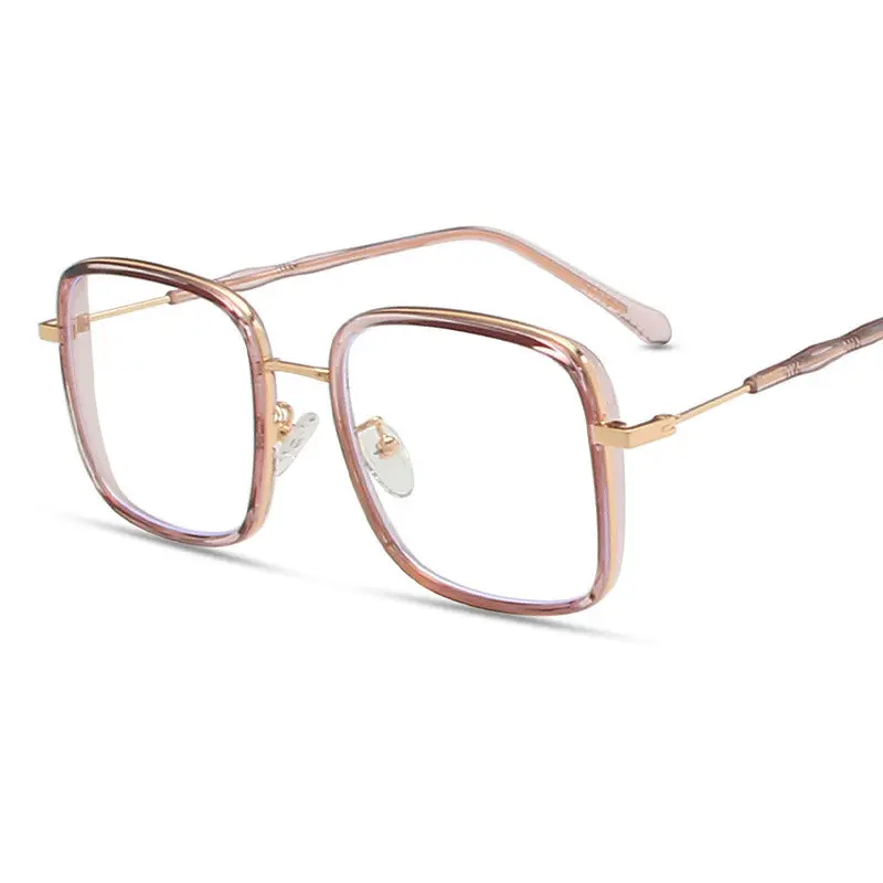 新しい女性occhiali vistaTR90スクエアメタル2011流行の光学メガネフレームmerkbrilアンチブルーライトフレーム光学レンズ用