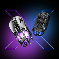 Souris de jeu sans fil Gravastar Mercury X & X Pro PAW 3950 Galaxy Noir et Argent avec récepteur 1k ou 8khz