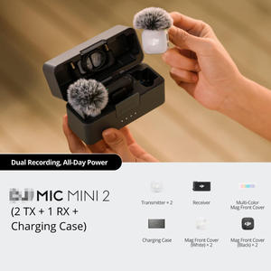 ไมโครโฟนแบบหนีบปกเสื้อ Original Mini 2 (2 ตัวส่งสัญญาณ + 1 ตัวรับสัญญาณ) น้ำหนักเบาพิเศษ 11 กรัม 8 สี แบตเตอรี่ใช้งานได้ 48 ชั่วโมง ระยะส่งสัญญาณ 400 เมตร 3 ระบบเสียง รุ่น Mini2 - Product Image 6