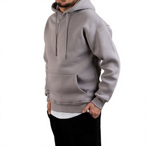 Vente en gros Taux Style Blanc Poids lourd Regular Fit Garder au chaud French Terry Solid Black 100% Cotton High Quality Men's Sweater - Product Image 6