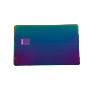 Tarjeta VIP Metálica de Alta Calidad con Holograma Plateado Arcoíris Púrpura Azul Rojo, Grabado Láser Personalizado, Tarjeta de Visita en Blanco - Product Image 1