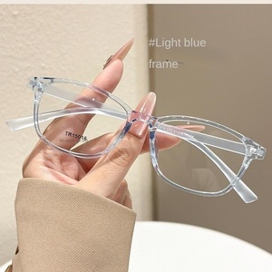 15016 Nouvelles lunettes minimalistes TR à petite monture pour étudiants, tendance sans maquillage, verres plats, peuvent être associées à - Product Image 3