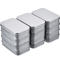 Boîte en fer blanc rectangulaire recyclable avec pelliculage brillant pour bonbons à la menthe