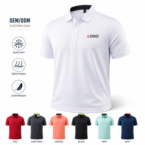 <span class=keywords><strong>Polo</strong></span> da uomo personalizzate con logo, vestibilità casual, anti-restringimento, stampa <span class=keywords><strong>vintage</strong></span>, lavorate a maglia e ricamate - Product Image 1