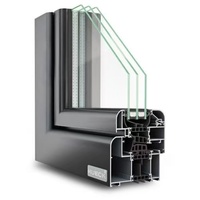 Ventana Plegable de Aluminio con Doble y Triple Acristalamiento de Acero Inoxidable CE