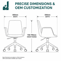 Chaise de bureau exécutive pivotante réglable en lin moderne, siège de bureau de luxe à hauteur réglable pour bureau et salle de conférence, vente en gros