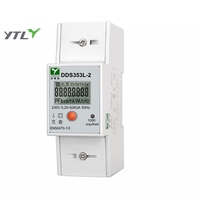 Estático monofásico módulo dual DC carril DIN LCD pantalla tarifa kWh metros