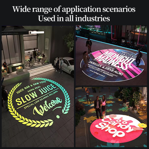 50W Logo Gobo <span class=keywords><strong>Projecteur</strong></span> Plancher Rotatif Publicité Texte <span class=keywords><strong>Projecteur</strong></span> pour Magasin <span class=keywords><strong>Enseigne</strong></span> Publicité Lumières - Product Image 2