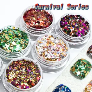 Glitter Manufacturers Hot Sale Tumbler Glitter Powder Set Loose Sequin Party Style PET Decoration Christmas Wholesale Chunky Mix