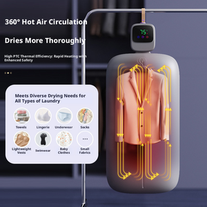 <span class=keywords><strong>Sèche</strong></span>-<span class=keywords><strong>linge</strong></span> portable multifonction en alliage d'aluminium ventilé avec commande manuelle pour usage hôtelier - Product Image 6