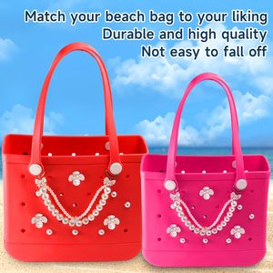 Charms for Bogg Bag Pearls Bow and Flowers for Bogg Bag <b>Accessories</b> Charms Compatible with Simply Southern <b>Beach</b> Bag Tote - Product Image 4