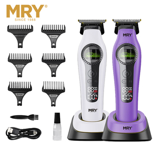 <span class=keywords><strong>Tondeuse</strong></span> à <span class=keywords><strong>cheveux</strong></span> sans fil professionnelle MRY BLDC, moteur électrique, lame DLC, corps en alliage de zinc, pour hommes - Product Image 5