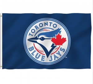 Bandera de Béisbol Personalizada de los Toronto Blue Jays, 3x5 pies, 100% Poliéster, para Exteriores, Producto Promocional al por Mayor - Product Image 2