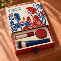 Boîte d'emballage personnalisée en papier couleur, style tiroir, pour les produits de soin de la peau et les outils de maquillage
