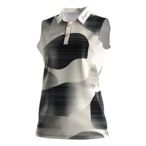 Polo sin mangas para mujer, material fresco y transpirable, corte ajustado, diseñado para la cancha de tenis y el estilo diario. - Product Image 1