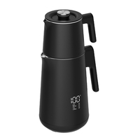 Hotsy cuisine appareils ménagers Double couche en acier inoxydable numérique électrique turc théière bouilloire ensemble théière Machine