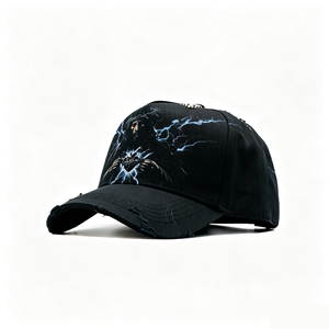 Hochwertige HEAVEN and <span class=keywords><strong>DEATH</strong></span> III Herren 5-Panel Wildleder-Kappe mit Strass-Logo Baseballmütze Maßgefertigte Schwarze Rude Awakening Kappe - Product Image 6