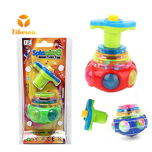 Vente en gros de gyroscope classique de dessin animé Led s'allume musique presse lancement rotatif <span class=keywords><strong>toupie</strong></span> coloré clignotant gyroscope jouet - Product Image 1