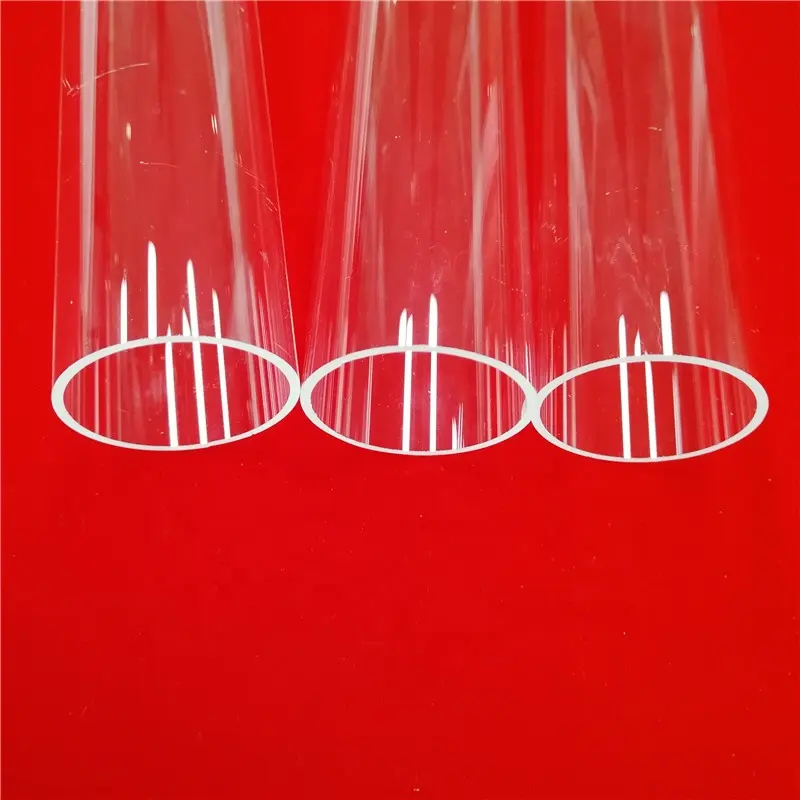 Tubo de vidro de quartzo transparente de alta pureza para fotoassisteactor