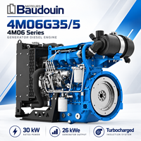 Moteur diesel turbocompressé 4 cylindres Baudouin 4M06G35/5 pour groupe électrogène, puissance de pointe, puissance de secours et groupe électrogène industriel