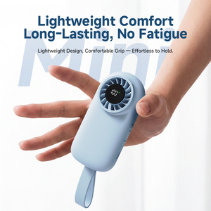 Mini ventilateur portable intelligent avec écran numérique, batterie 1200 mAh, 100 vitesses, réglage progressif, USB, ventilateur de poche, prise en charge de la personnalisation OEM du logo et de la couleur - Product Image 5