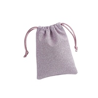 Sac cadeau en velours réutilisable personnalisé, petit sac en velours rose pailleté avec cordon de serrage, emballage de luxe pour bijoux, sac anti-poussière