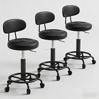 Tabourets de comptoir tendance en PU rembourrés et peu encombrants pour bar de studio, chaise de salle à manger confortable pour îlot de cuisine