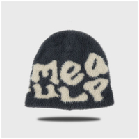 Gorro de punto de mohair suave para adultos, personalizado al por mayor, cálido, ligero, gorro de invierno, cómodo, elástico, a la moda