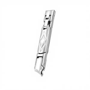 Coupe-ongles pliable à double tête en acier inoxydable, ouverture large, pour ongles des mains et des pieds, outil de toilettage portable - Product Image 6