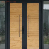 Puerta Pivotante Exterior de Aluminio Moderna y de Lujo para Entrada Principal Comercial, Aislamiento Térmico, Impermeable, Garantía de 5 Años, para Centros Comerciales y Hoteles