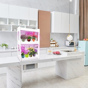 Lampes <span class=keywords><strong>de</strong></span> culture LED d'intérieur intelligentes à 2 couches <span class=keywords><strong>de</strong></span> taille moyenne, écologiques et durables, blanches, pour pots <span class=keywords><strong>de</strong></span> fleurs et jardinières - Product Image 2