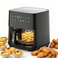 ANBOLIFE OEM Friteuse à air portable en verre non toxique 4,3 L, sans PFAS, chauffage circulant et contrôle de la température, pour steaks et frites