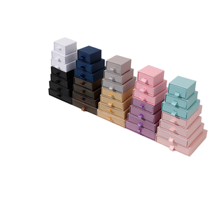 Caja de Embalaje Rígida para Joyería, Papel Especializado, Laminado Brillante, Forro de Esponja, Estuche de Regalo de Lujo para Anillos y Collares, Venta al Por Mayor - Product Image 1