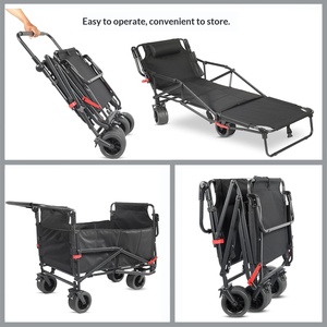 Chariot de <span class=keywords><strong>camping</strong></span> multifonctionnel pliable, transformable rapidement en lit inclinable, grande capacité, pour la plage, le <span class=keywords><strong>camping</strong></span> et la pêche - Product Image 2