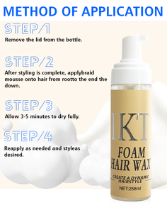 <span class=keywords><strong>Mousse</strong></span> coiffante forte tenue pour <span class=keywords><strong>cheveux</strong></span> bouclés, <span class=keywords><strong>mousse</strong></span> capillaire à l'huile de coco et de karité pour boucles et ondulations - Product Image 3